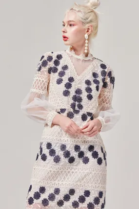 Embroidered Mini Dress