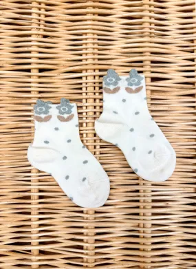 floral short socks