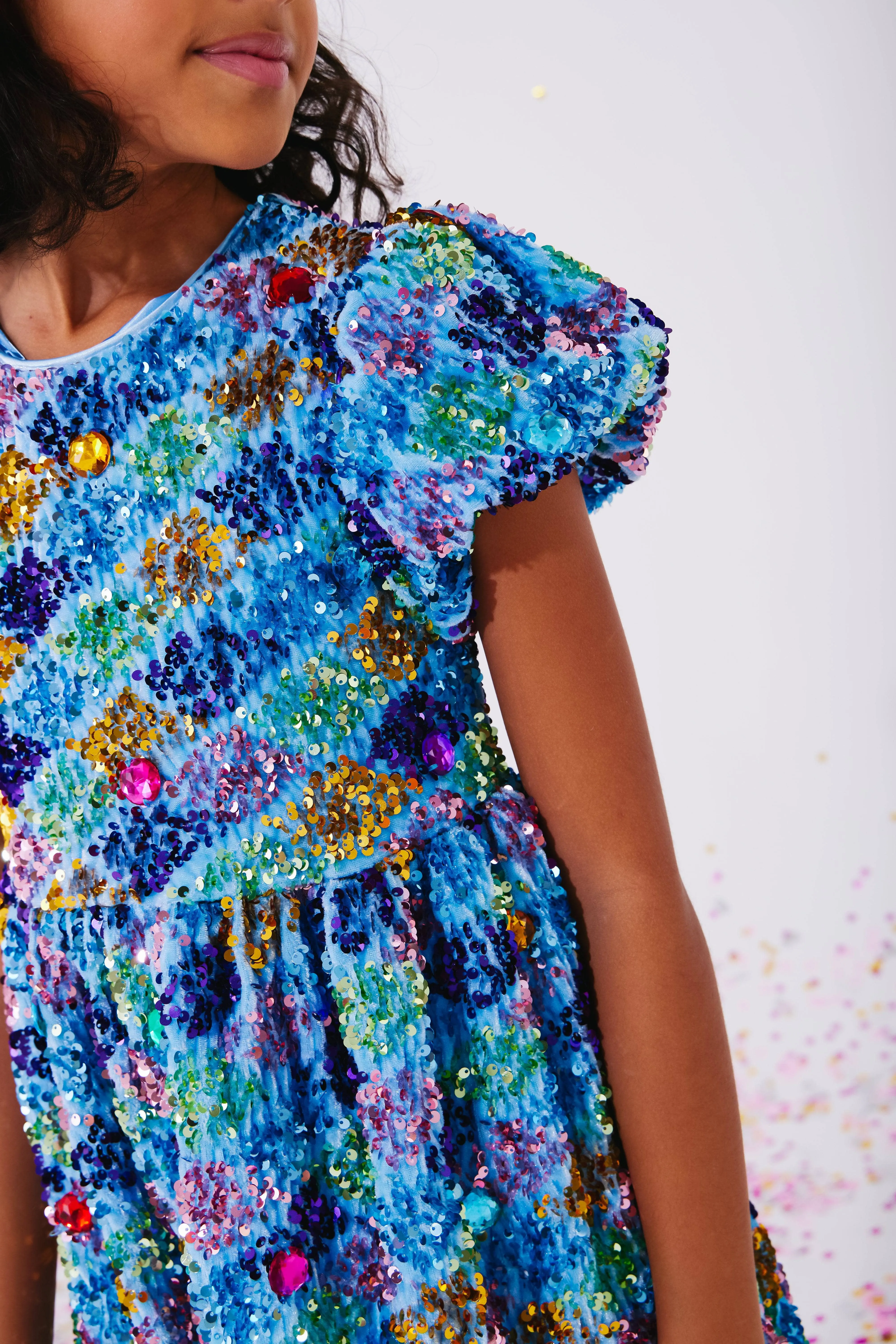 Gliterati Diamond Gem Sequin Dress