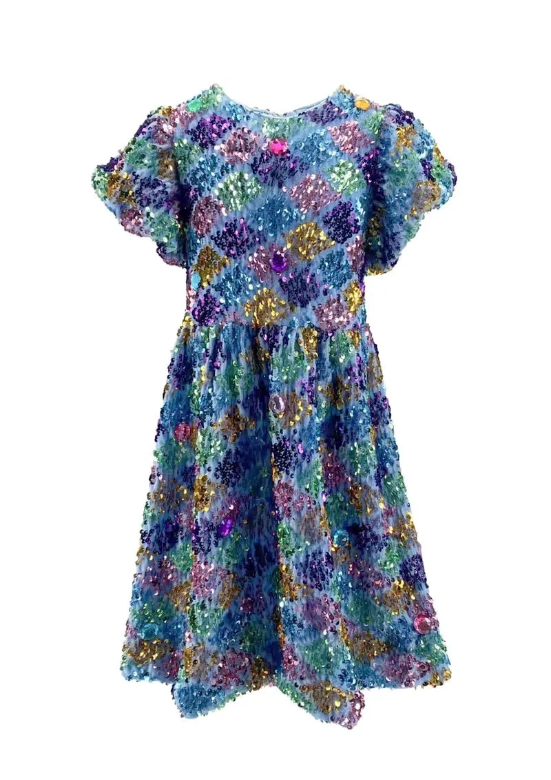 Gliterati Diamond Gem Sequin Dress