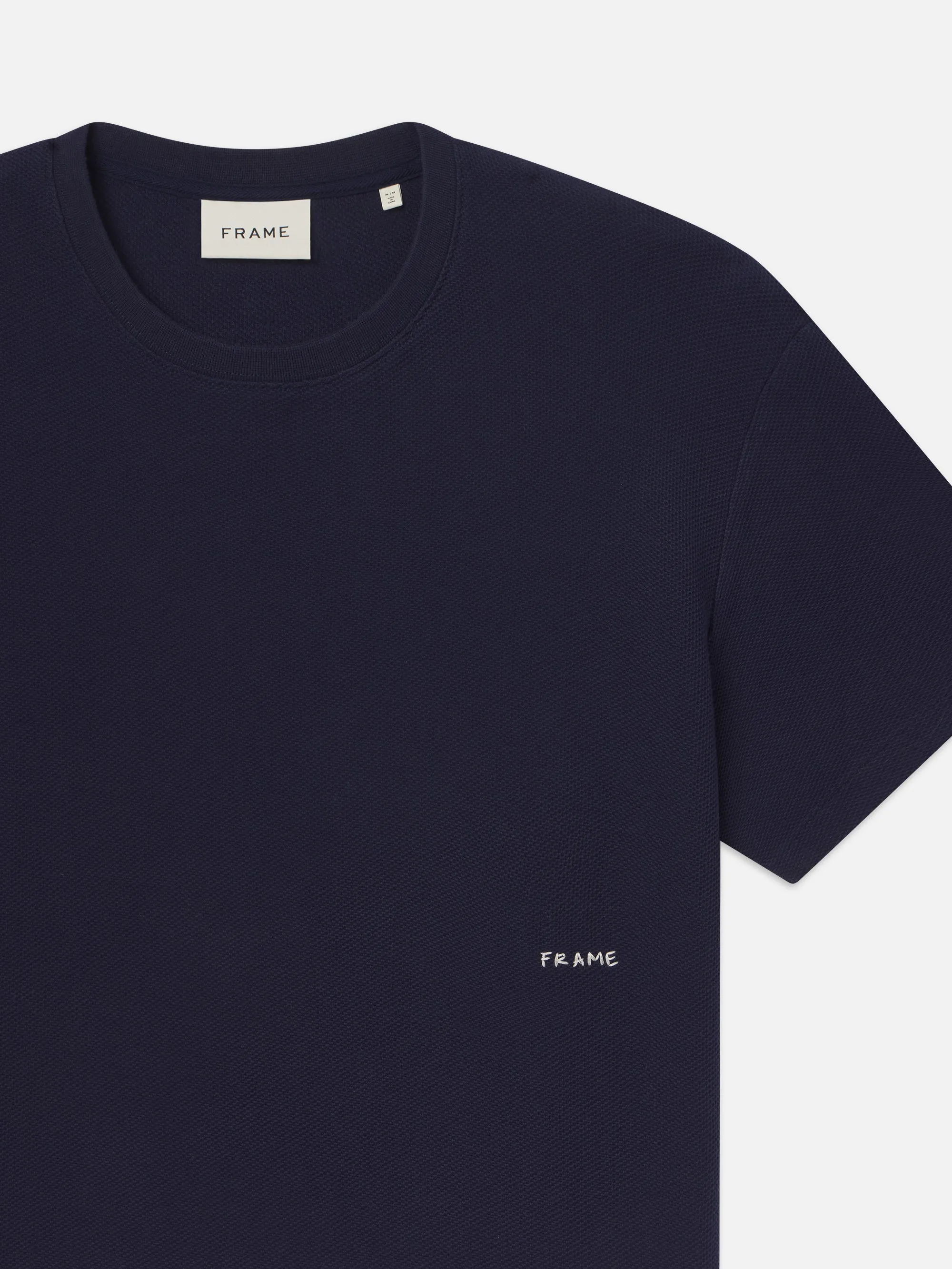 Jacquard Relaxed Tee -- Dark Navy
