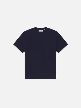 Jacquard Relaxed Tee -- Dark Navy