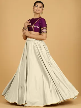 Jhalak x Tyohaar | Ivory Panelled Lehenga Skirt