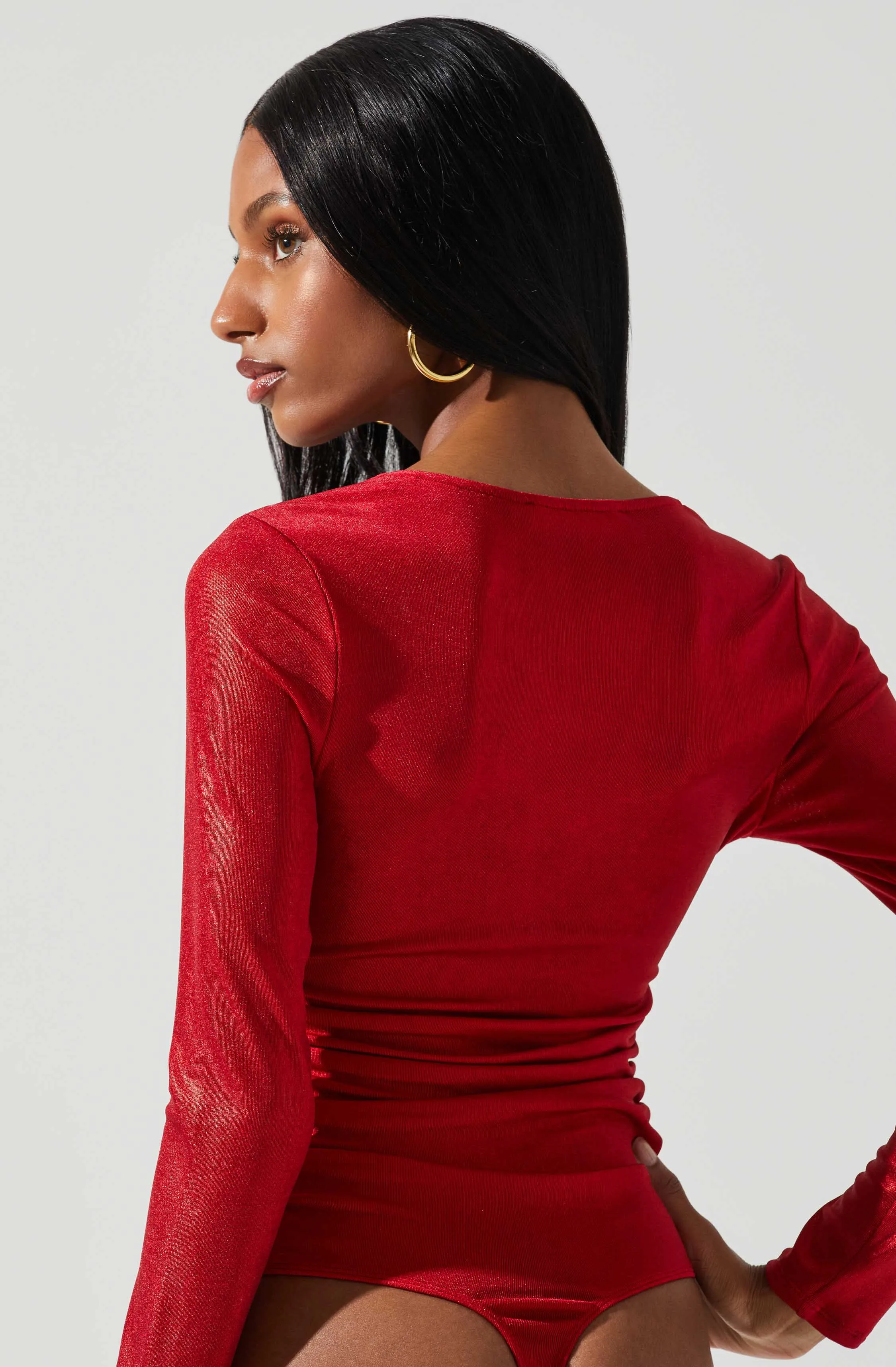 Josie Front Cutout Long Sleeve Bodysuit