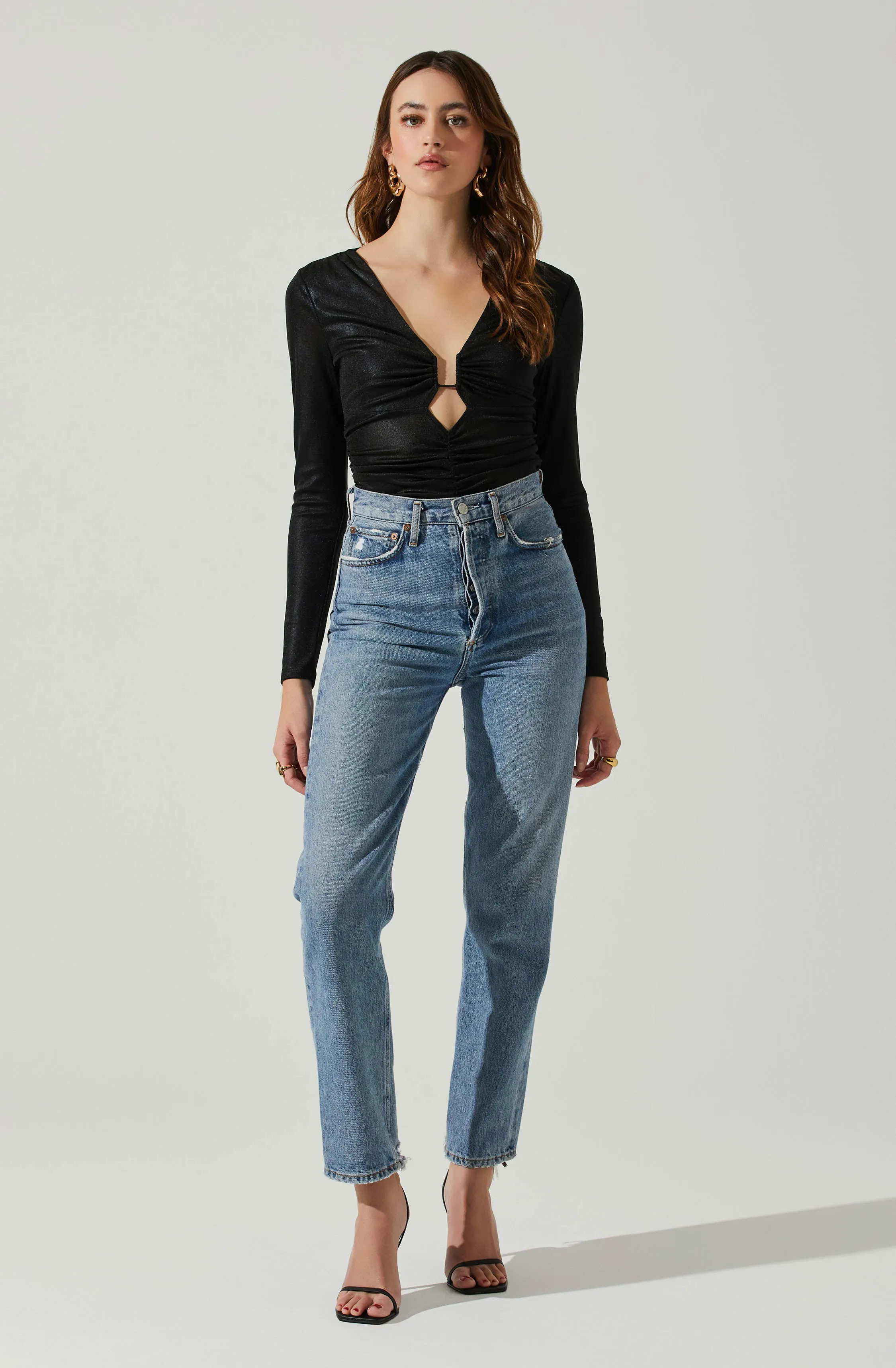 Josie Front Cutout Long Sleeve Bodysuit