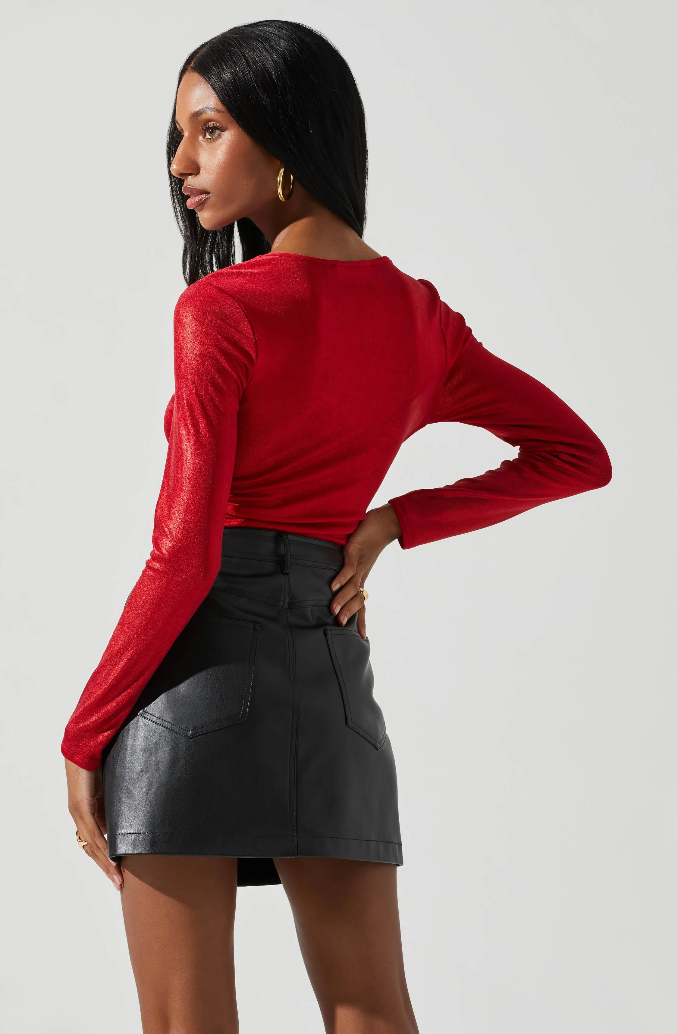 Josie Front Cutout Long Sleeve Bodysuit
