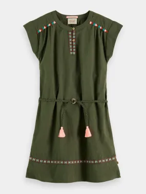 Kids - Embroidered kaftan dress