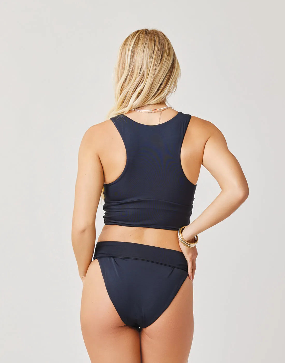 Lani Foldover Bottom: Black