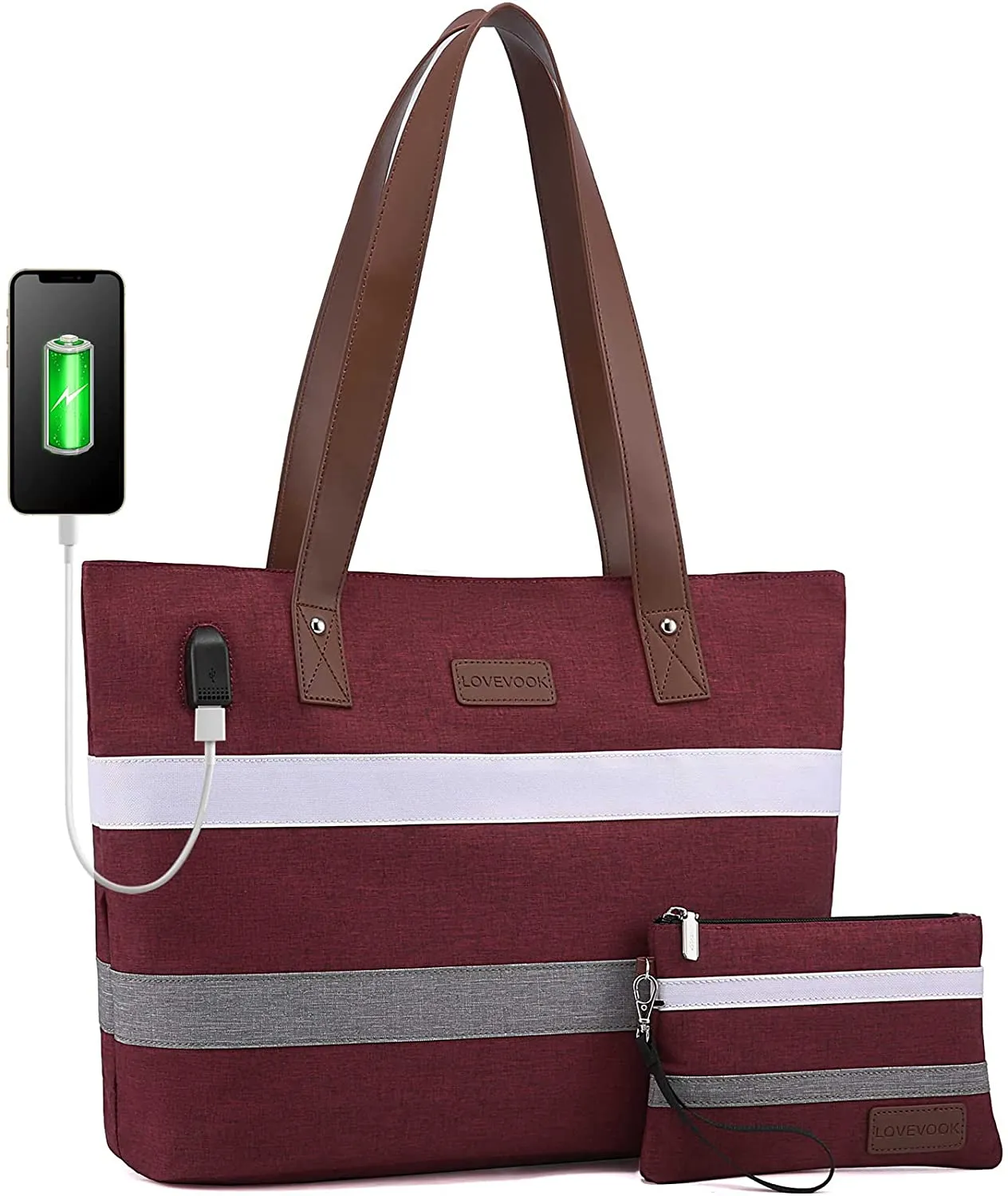 Laptop Shoulder Work Tote Bag