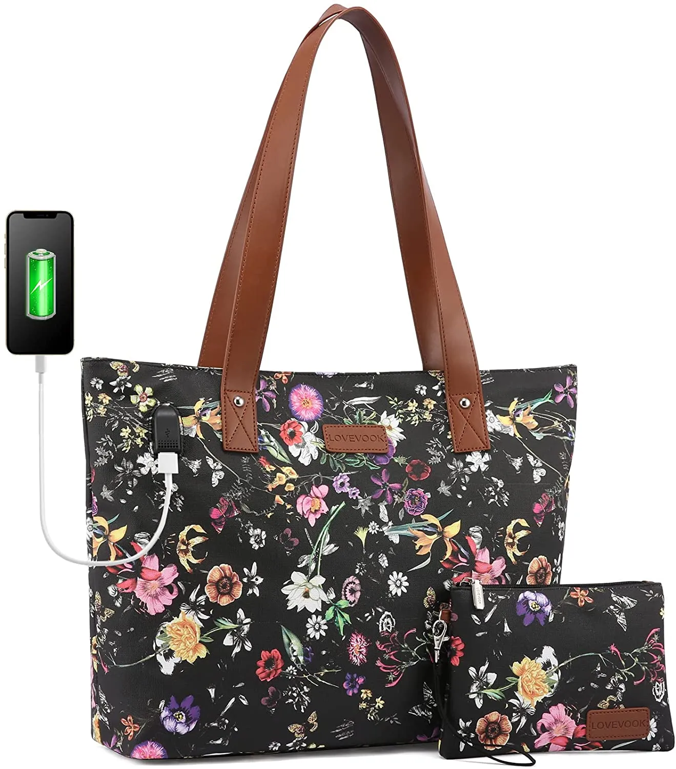 Laptop Shoulder Work Tote Bag