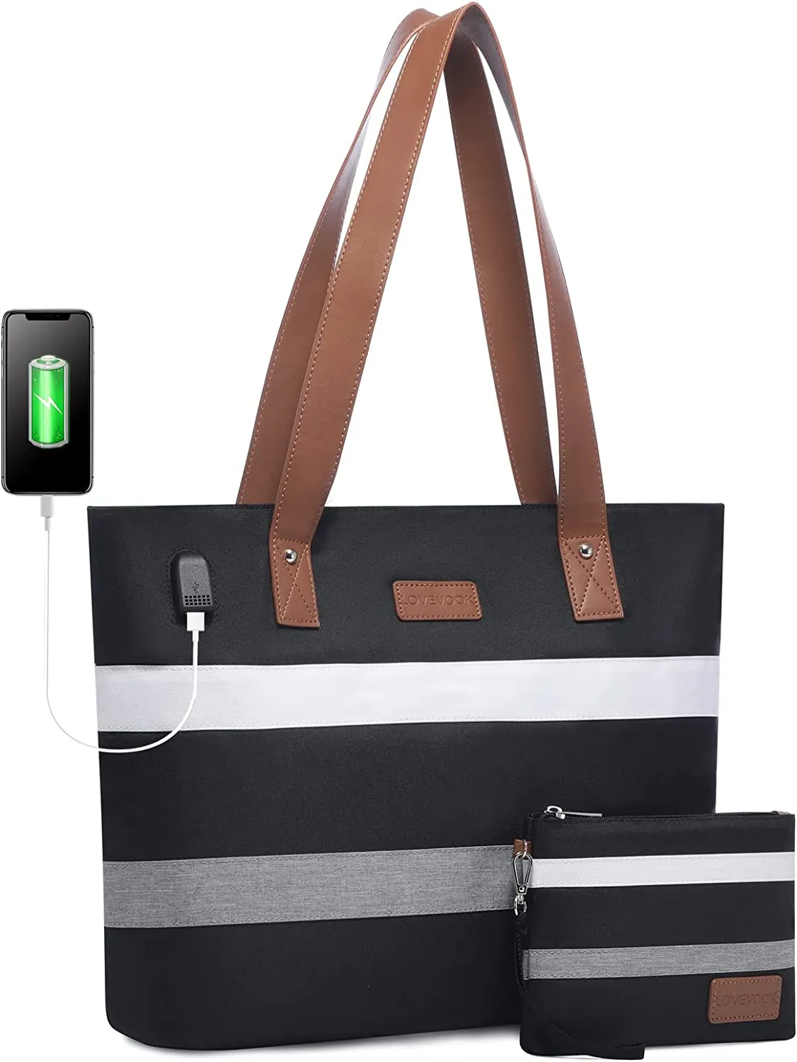 Laptop Shoulder Work Tote Bag