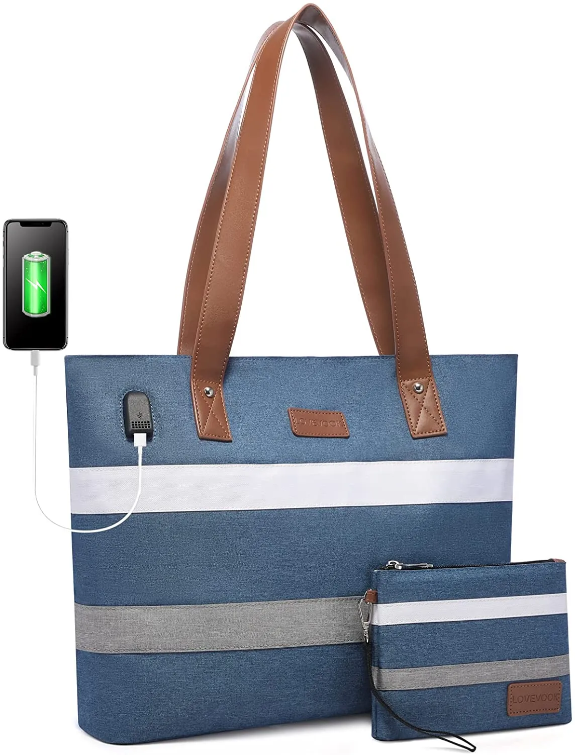 Laptop Shoulder Work Tote Bag