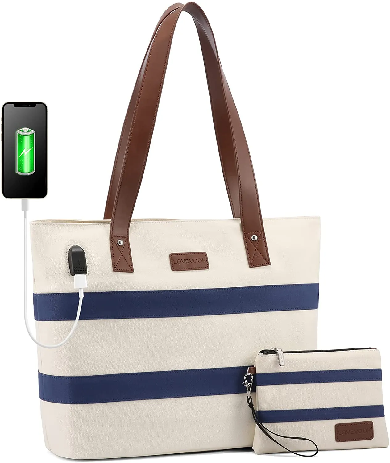 Laptop Shoulder Work Tote Bag