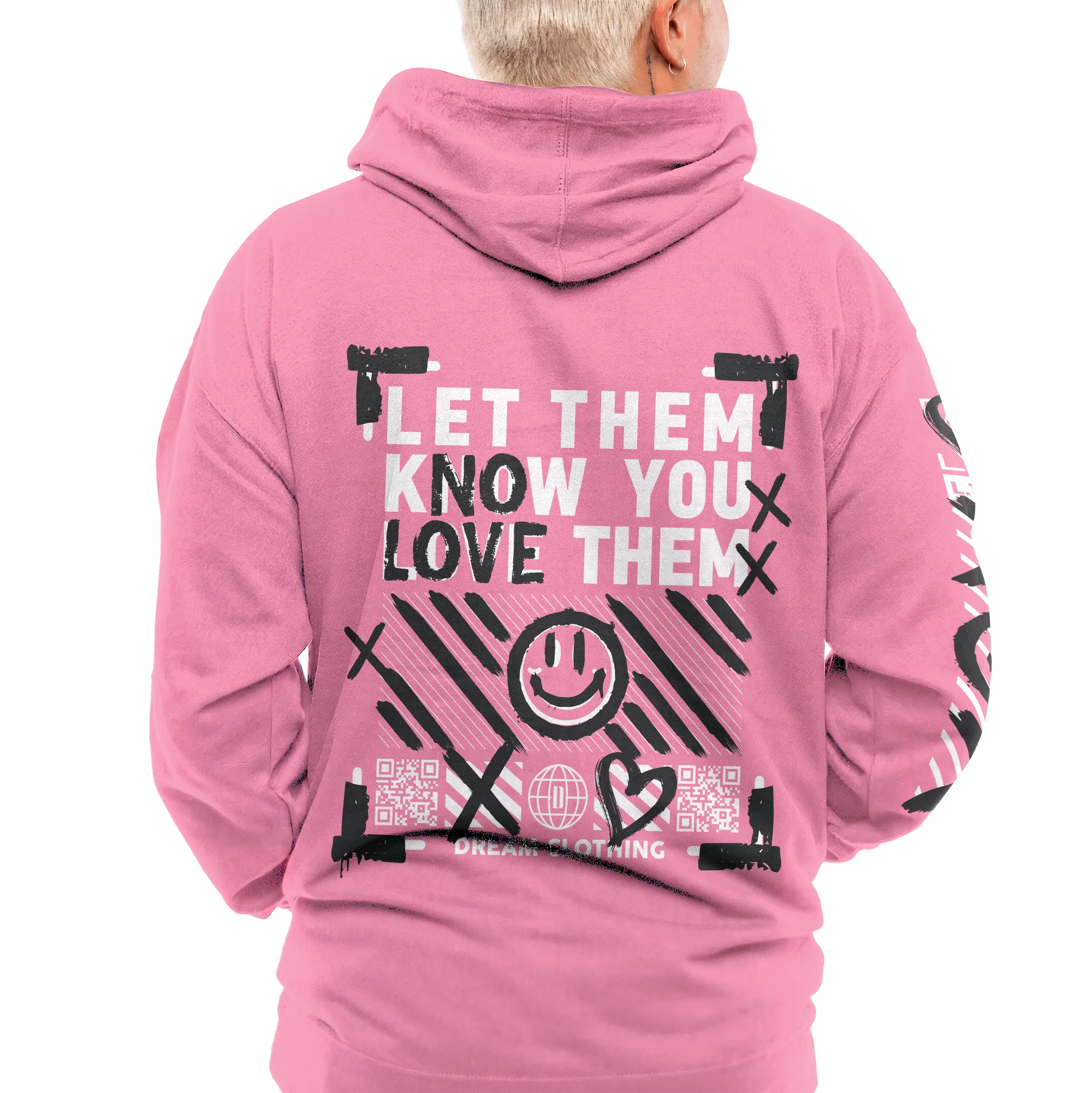 Let Them Know You Love Them No Love Hoodie (Black & Pink)