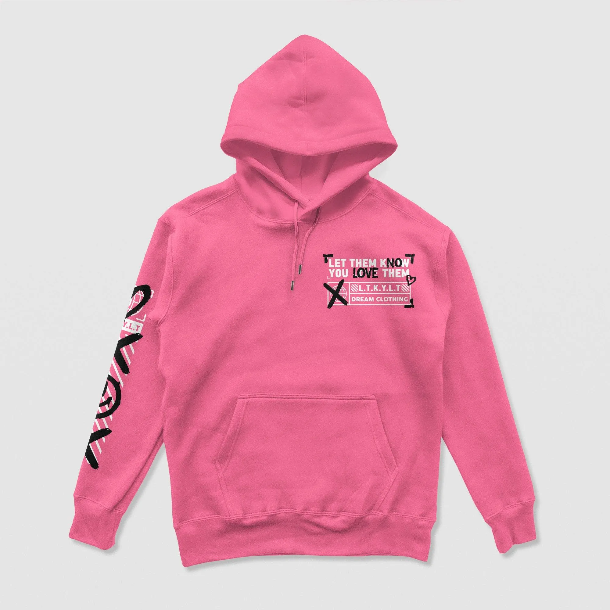 Let Them Know You Love Them No Love Hoodie (Black & Pink)