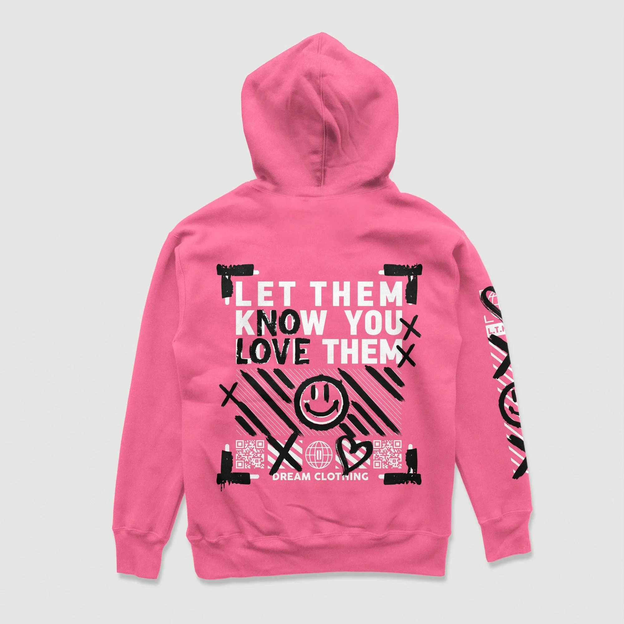 Let Them Know You Love Them No Love Hoodie (Black & Pink)
