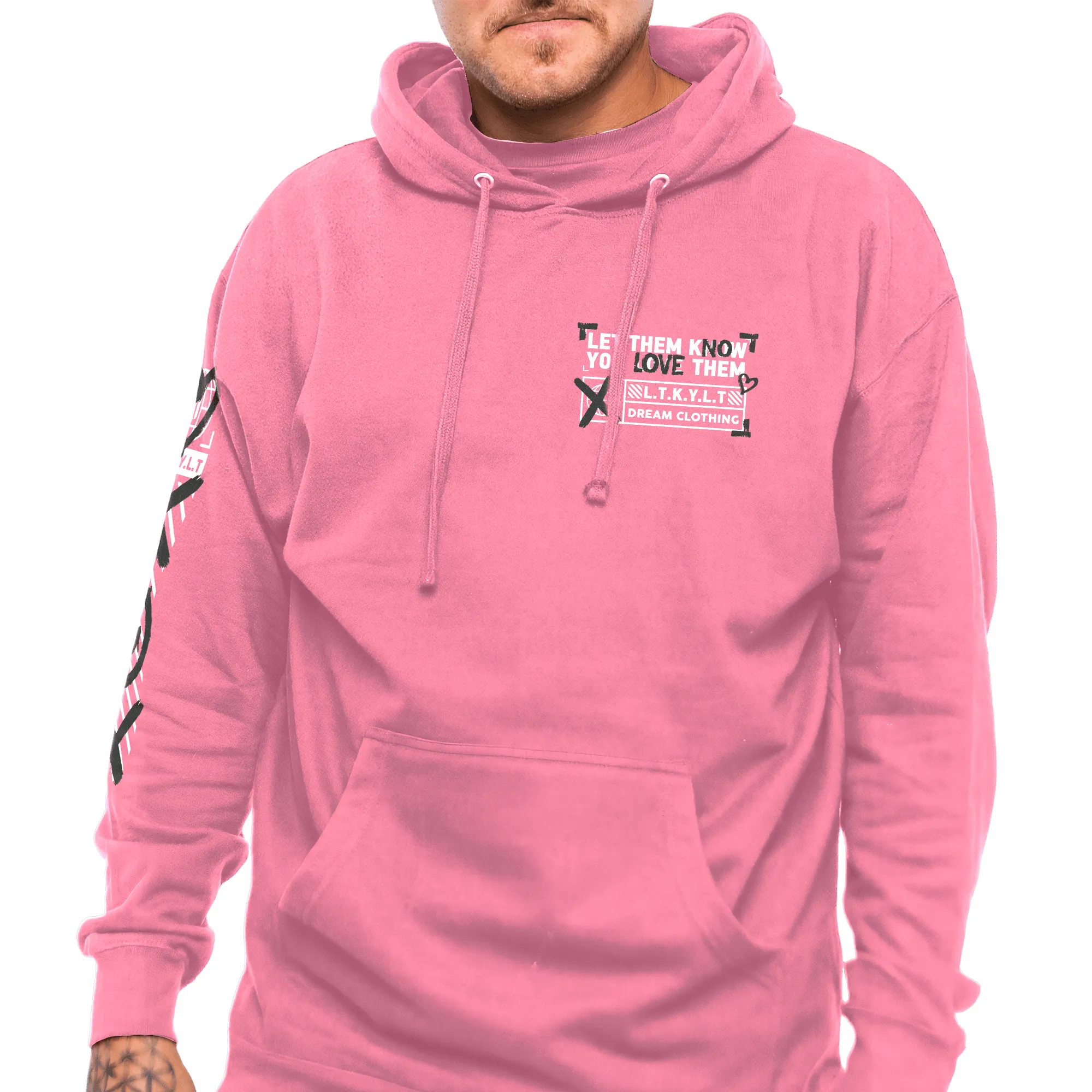 Let Them Know You Love Them No Love Hoodie (Black & Pink)