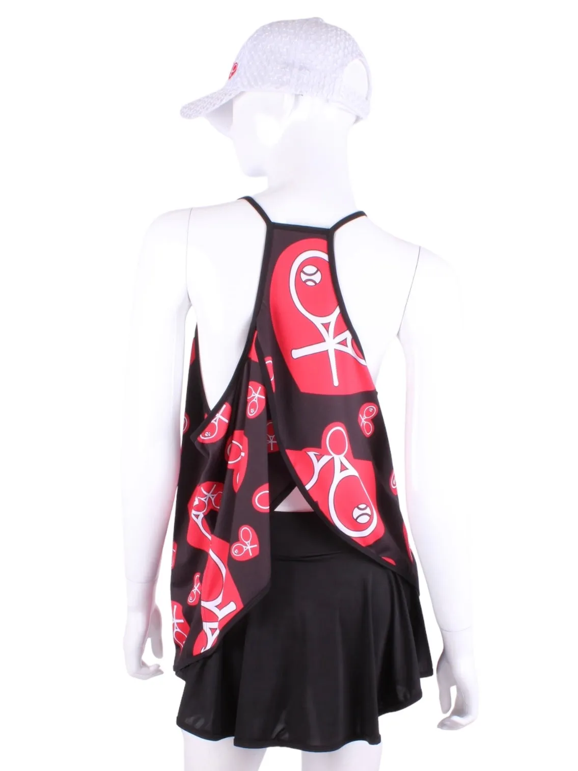 Limited Baggy Tank Tennis Top Red Heart
