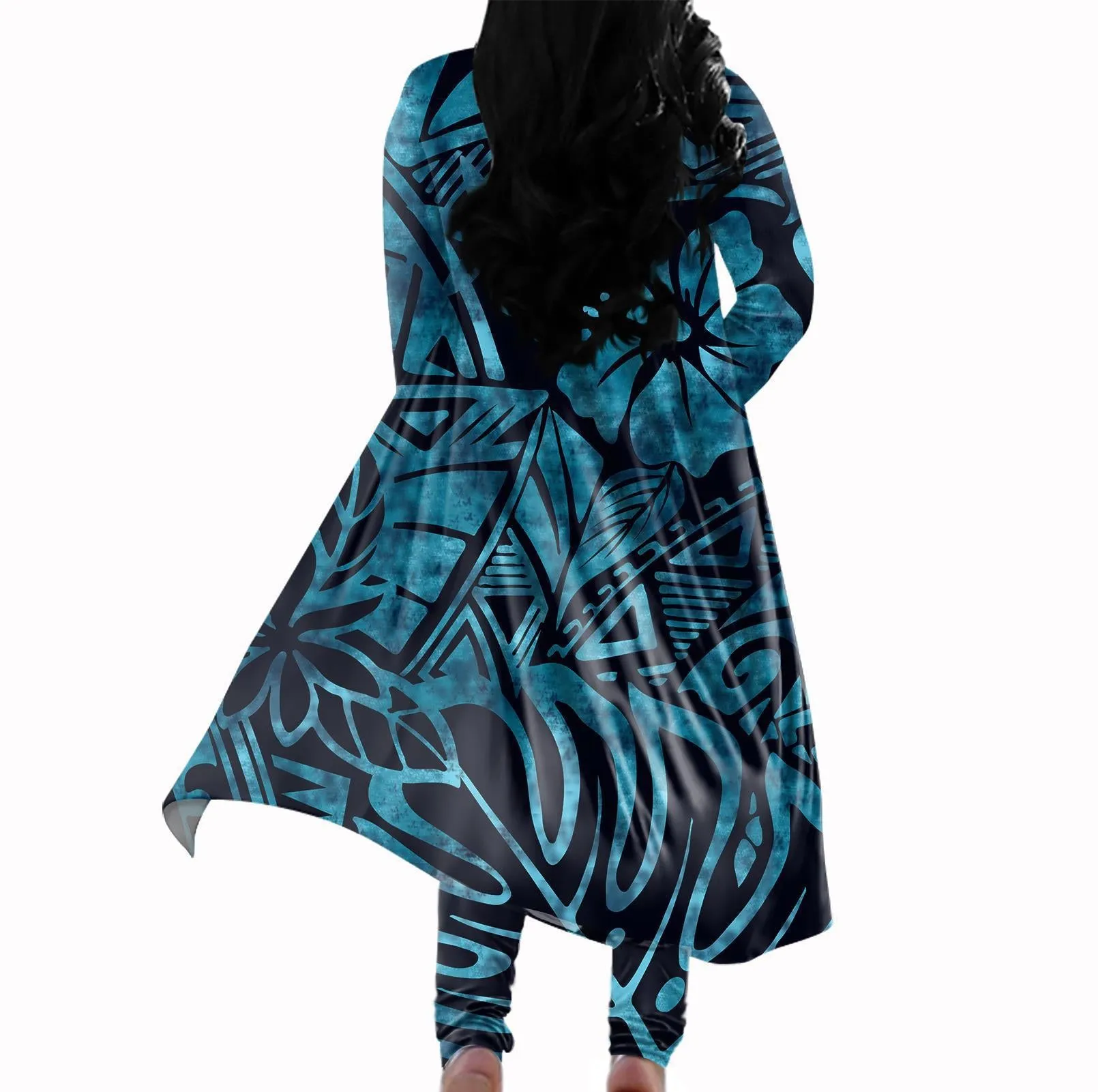 Long Cape Trousers Two Piece