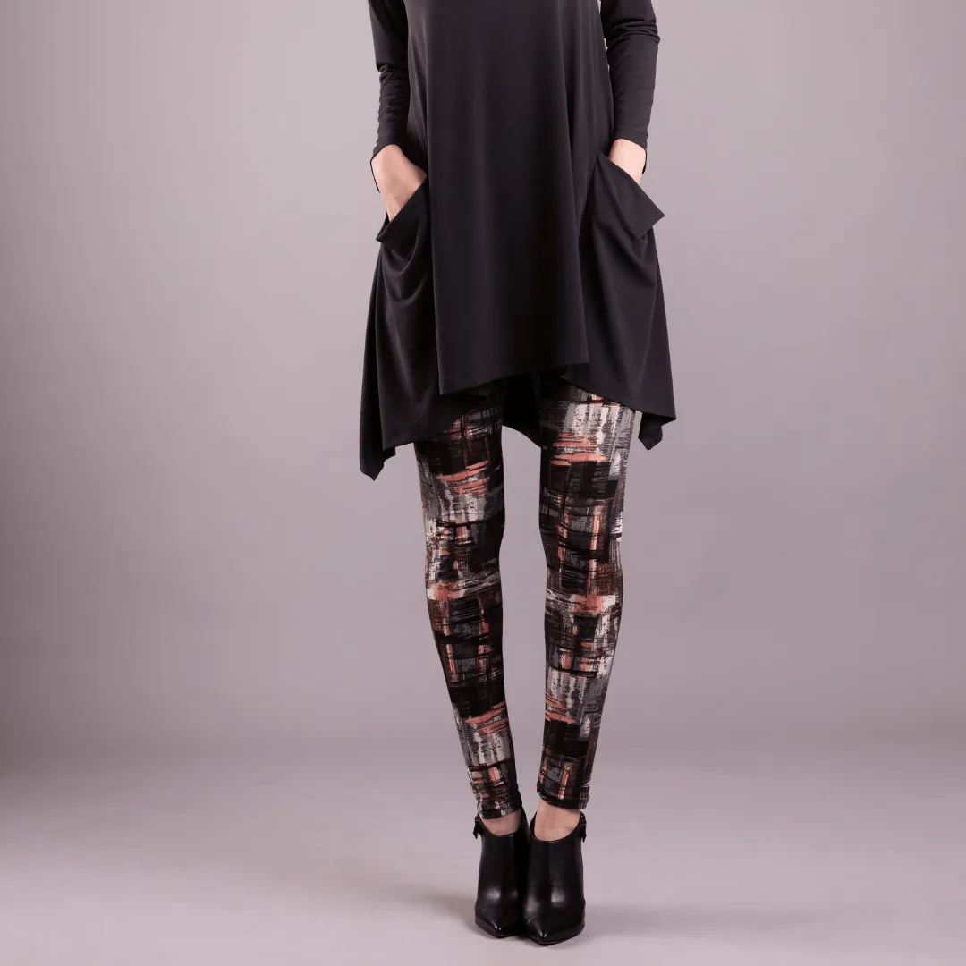 Long Legging Multi Grey Print