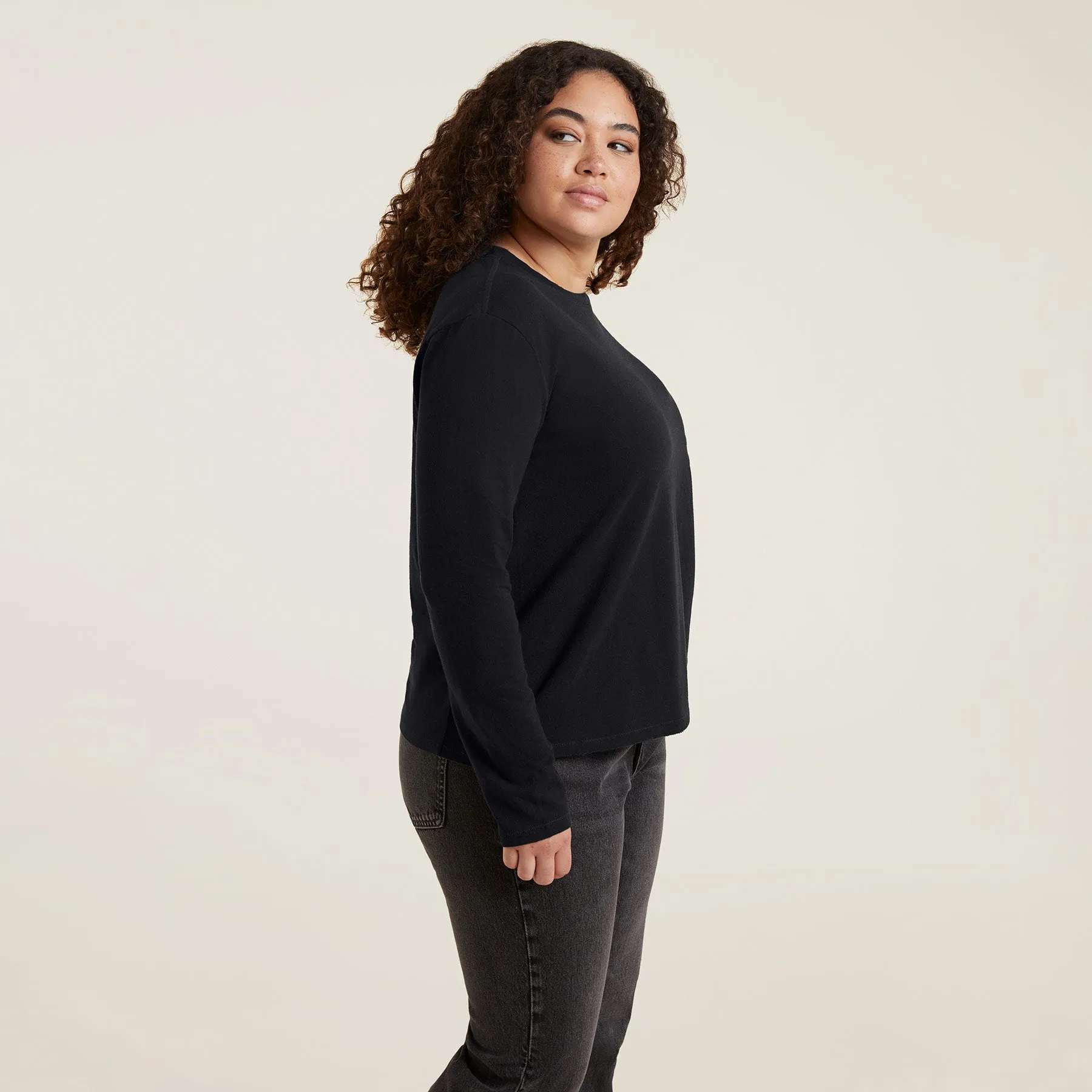 Long Sleeve Everyday T-Shirt | Black