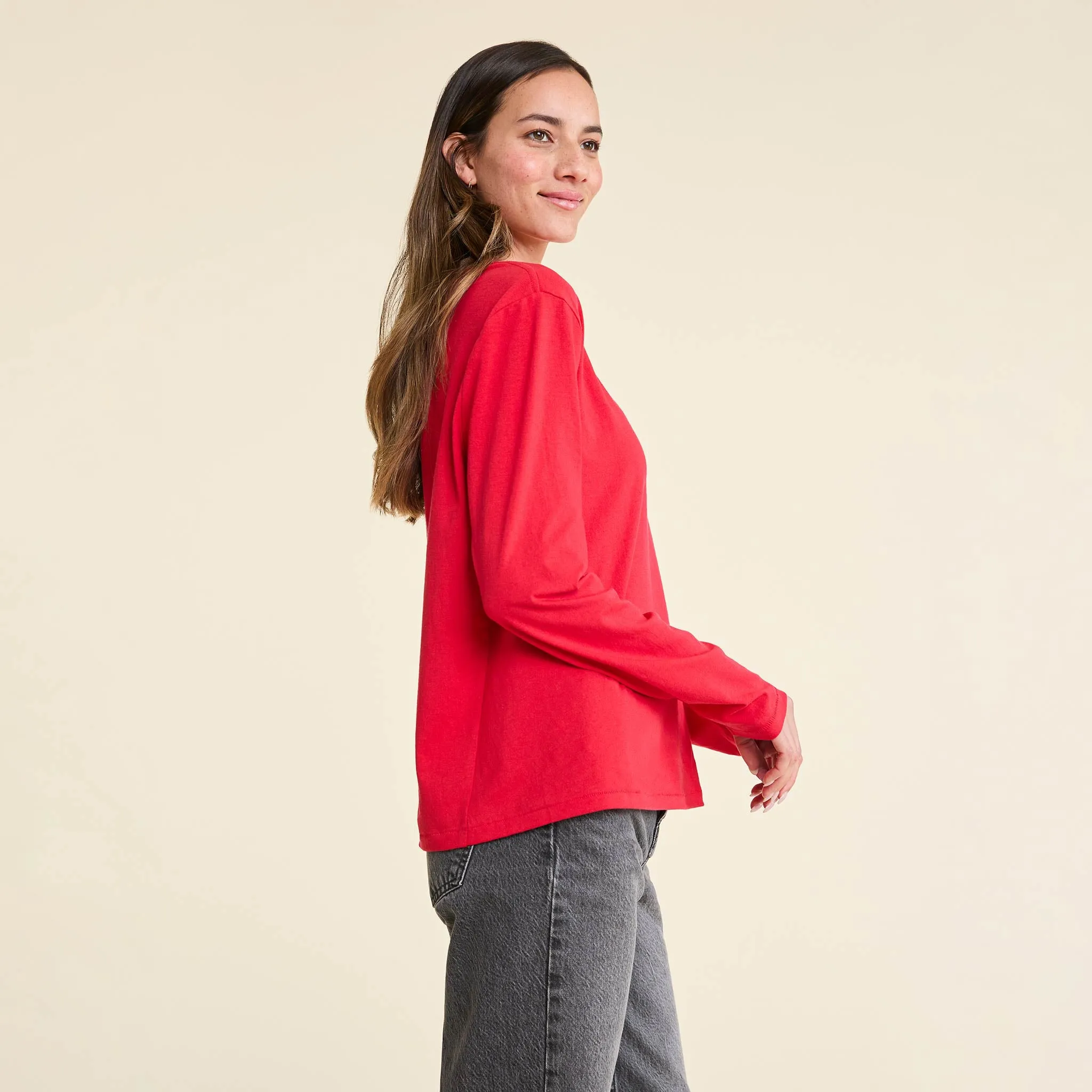 Long Sleeve Everyday T-Shirt | Cherry