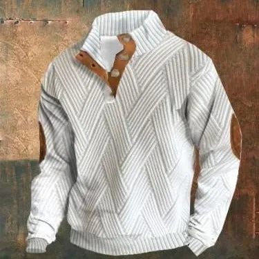 Men's 3D Digital Series Printed Long Sleeve Casual Sweater