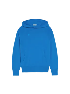 Mens Recycled Cashmere Hoodie—cerulean blue