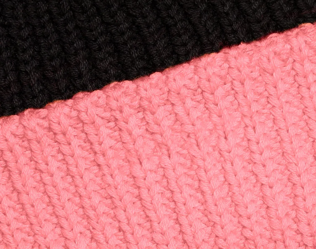 Minnie Mouse Kids Pink and Black Double Pom Beanie