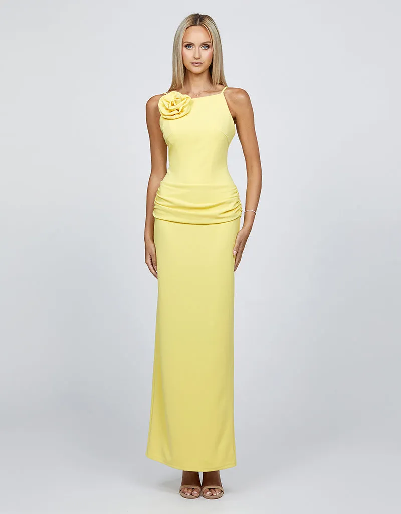 MIYU HIGH NECK ROSETTE MAXI BL68D52L