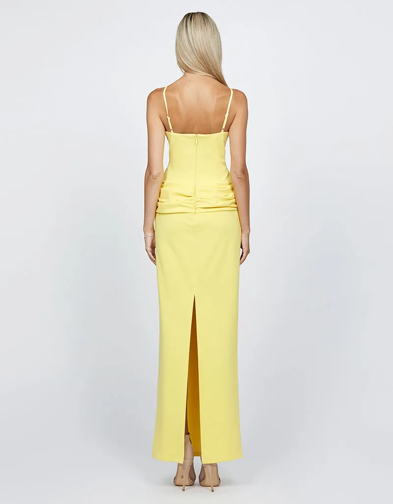MIYU HIGH NECK ROSETTE MAXI BL68D52L