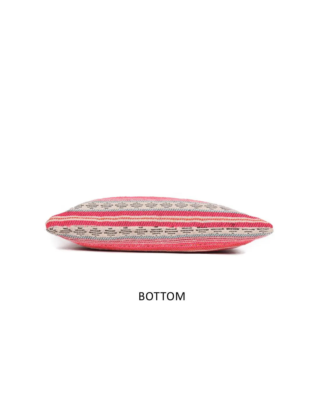 Multi Colour Striped Woven Makeup/Travel Pouch With Tassels