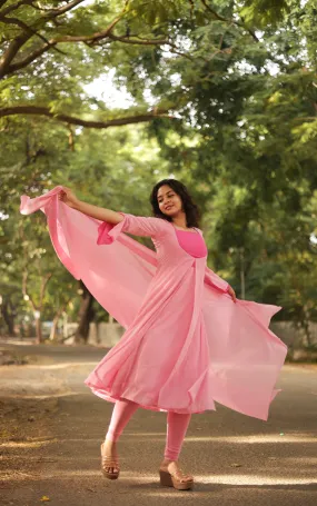 Munbe Vaa Pink (Kurti Dupatta) (DELIVERY TIME: 20-30 DAYS) Kindly Check The Product Description.