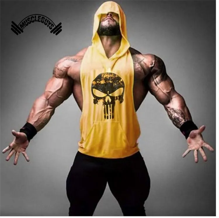 Muscleguys Brand Clothing Fitness Tank Top Men Stringer Golds Bodybuilding Muscle Shirt Workout Vest gyms Undershirt Plus Size