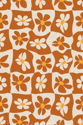 Organic Swaddle Blanket Groovy Daisies