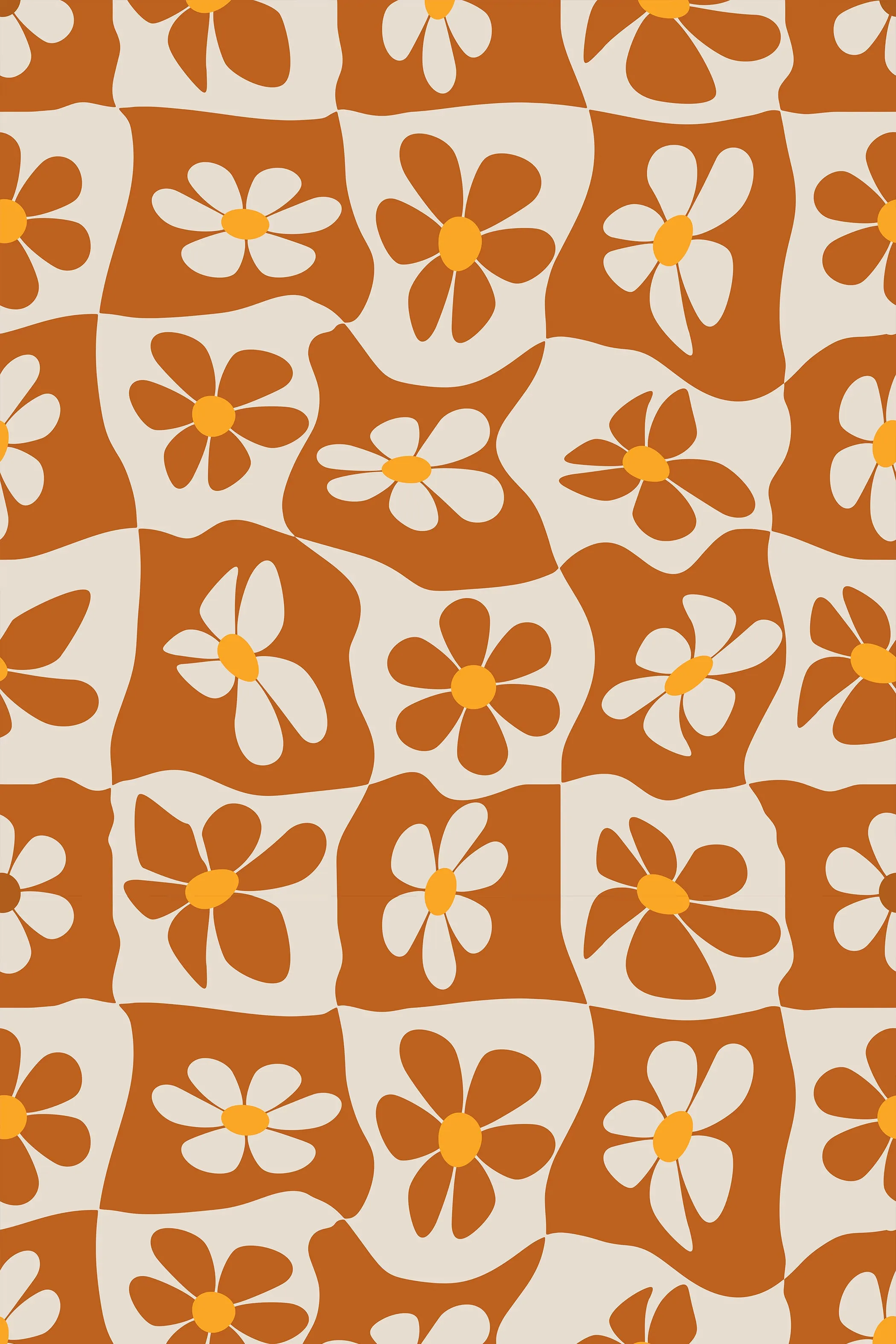 Organic Swaddle Blanket Groovy Daisies