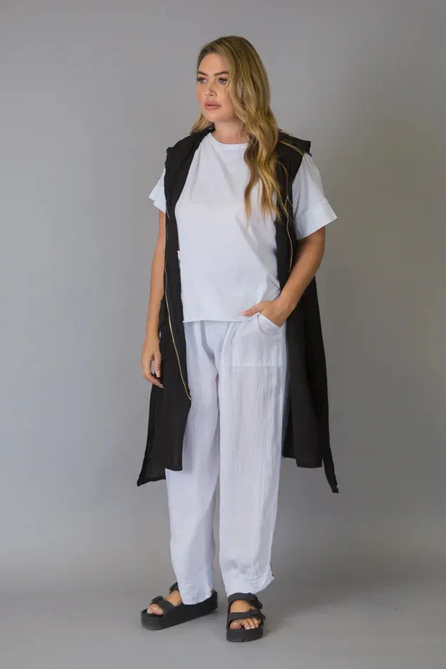 Paolo Tricot Sale, D11424 Linen Vest 50% Off Regular Price