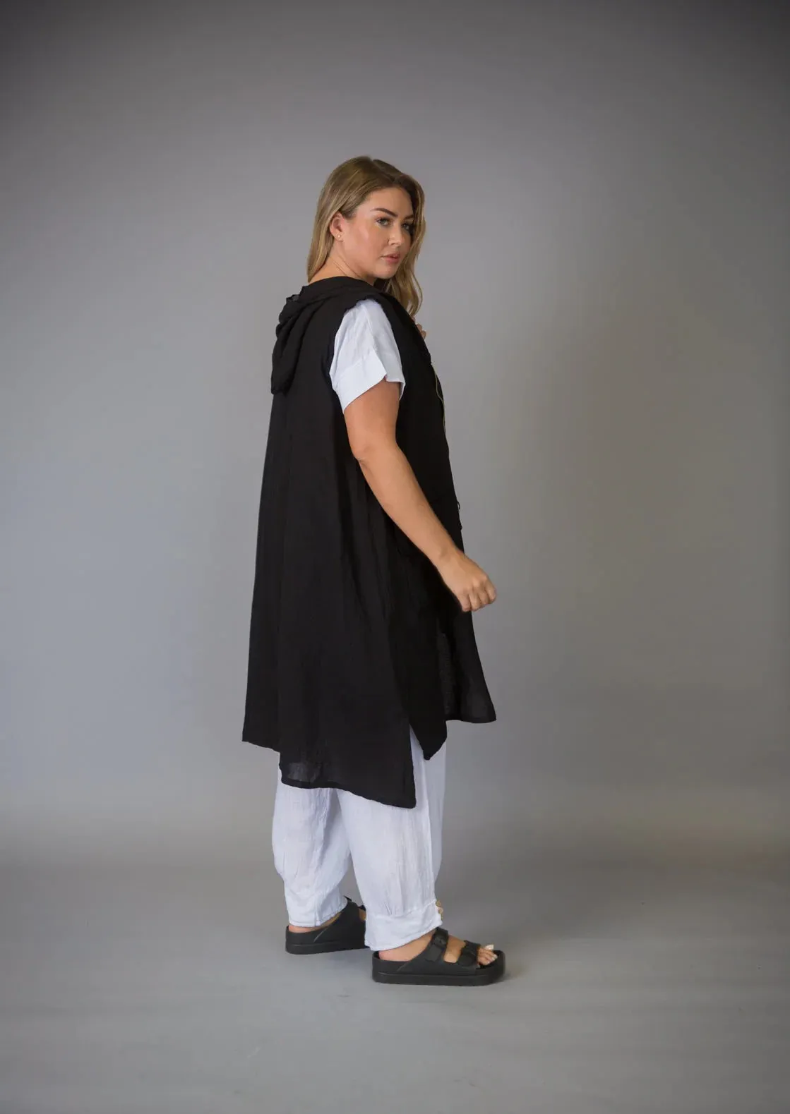 Paolo Tricot Sale, D11424 Linen Vest 50% Off Regular Price
