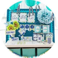 "Paisley, Turquoise, Blue & Green" Full UPRINT Bundle | Printable Classroom Decor | Teacher Classroom Decor | Schoolgirl Style