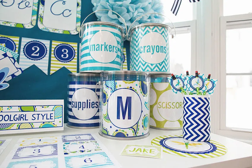 "Paisley, Turquoise, Blue & Green" Full UPRINT Bundle | Printable Classroom Decor | Teacher Classroom Decor | Schoolgirl Style