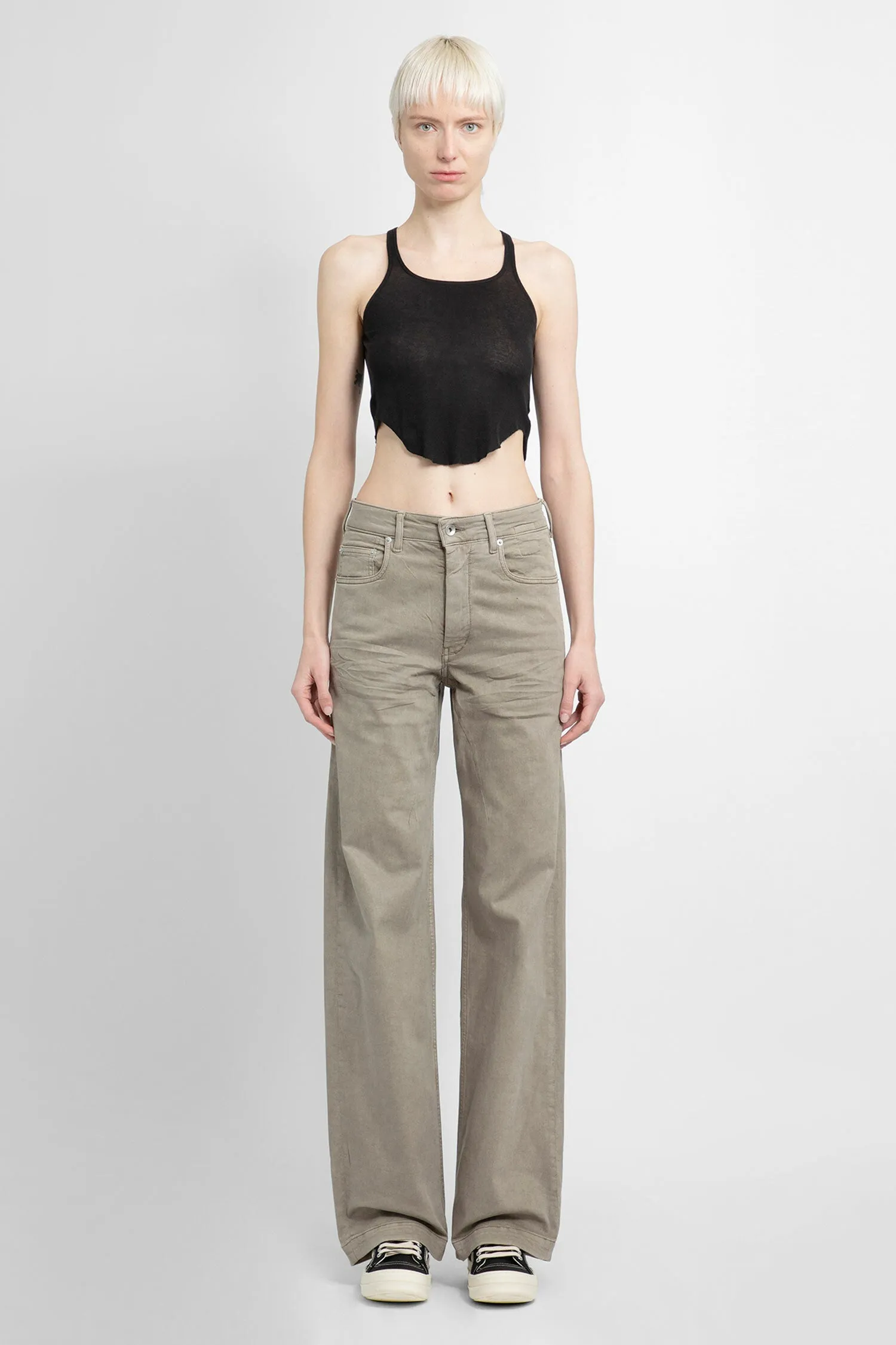 RICK OWENS DRKSHDW WOMAN BLACK T-SHIRTS & TANK TOPS