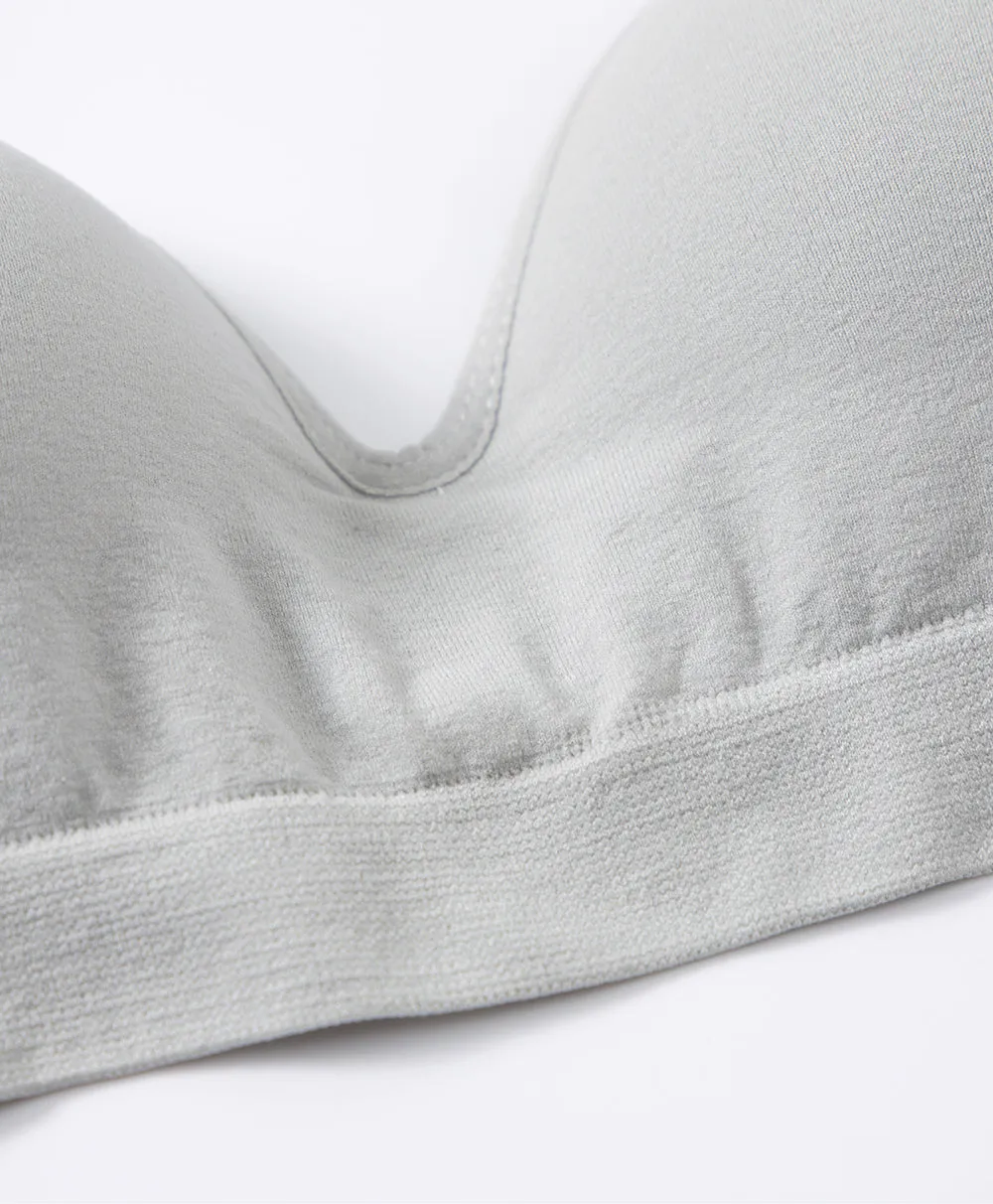 Seamless Jacquard Floral Triangle Bra
