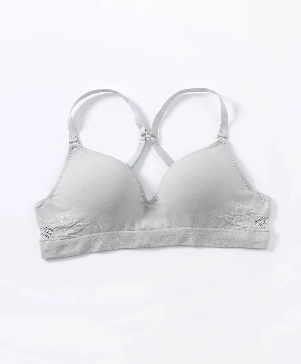 Seamless Jacquard Floral Triangle Bra