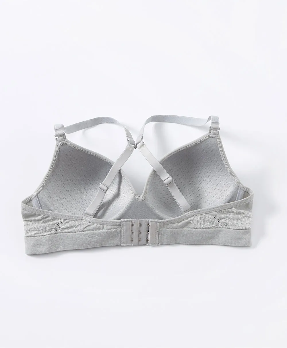 Seamless Jacquard Floral Triangle Bra