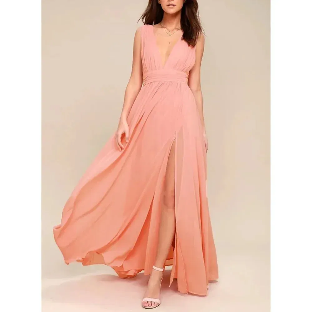 Sexy backless maxi summer dress women mesh long bodycon red Christmas party dress bridesmaid evening dresses