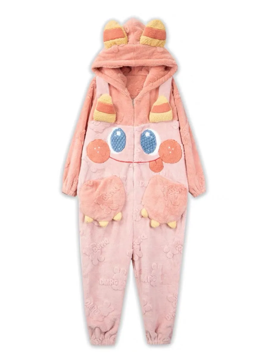 Snuggle Monster Cozy Winter Fleece One-Piece Pajama