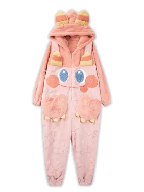 Snuggle Monster Cozy Winter Fleece One-Piece Pajama
