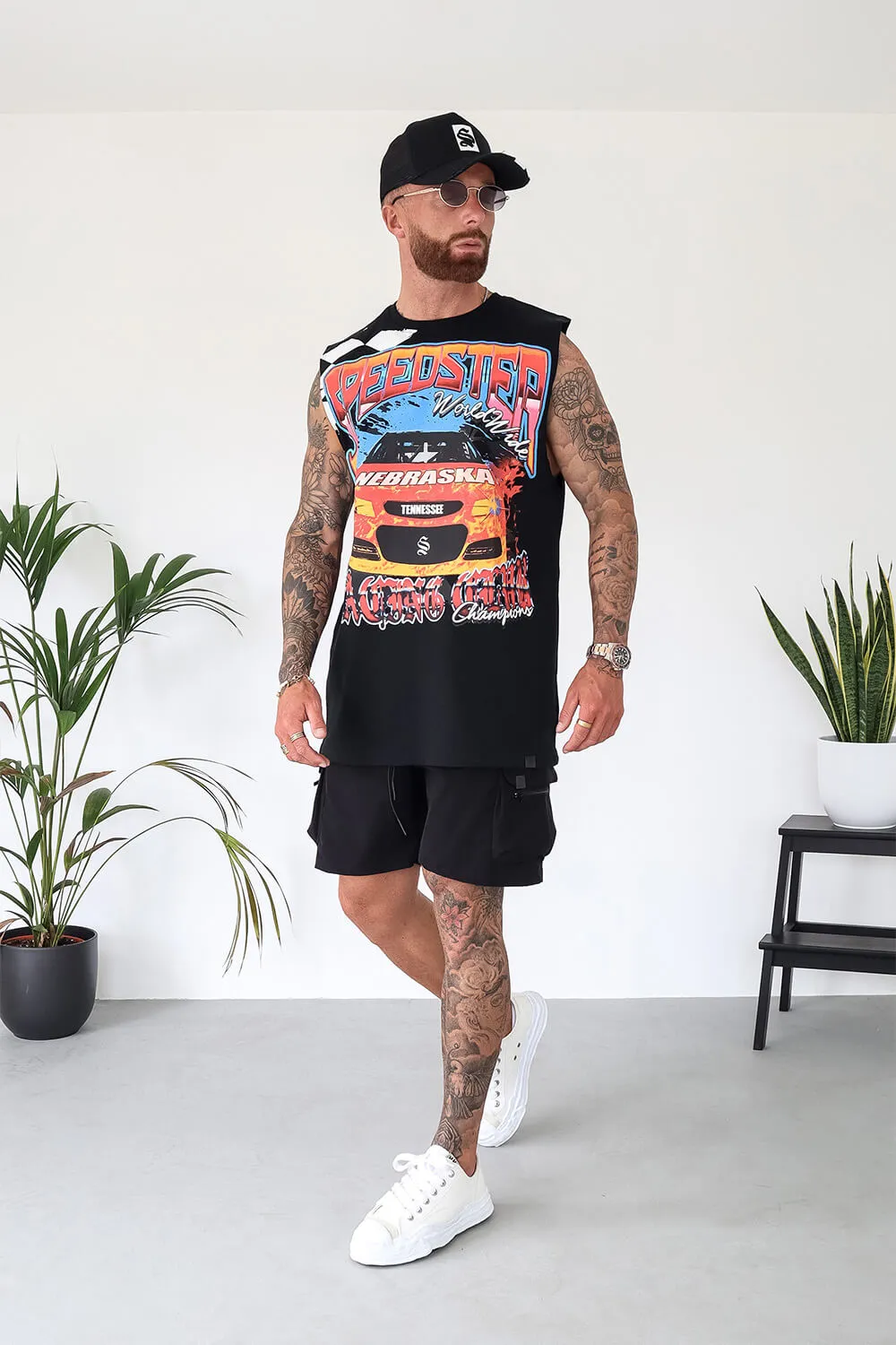 Speedster Sleeveless Tee - Black