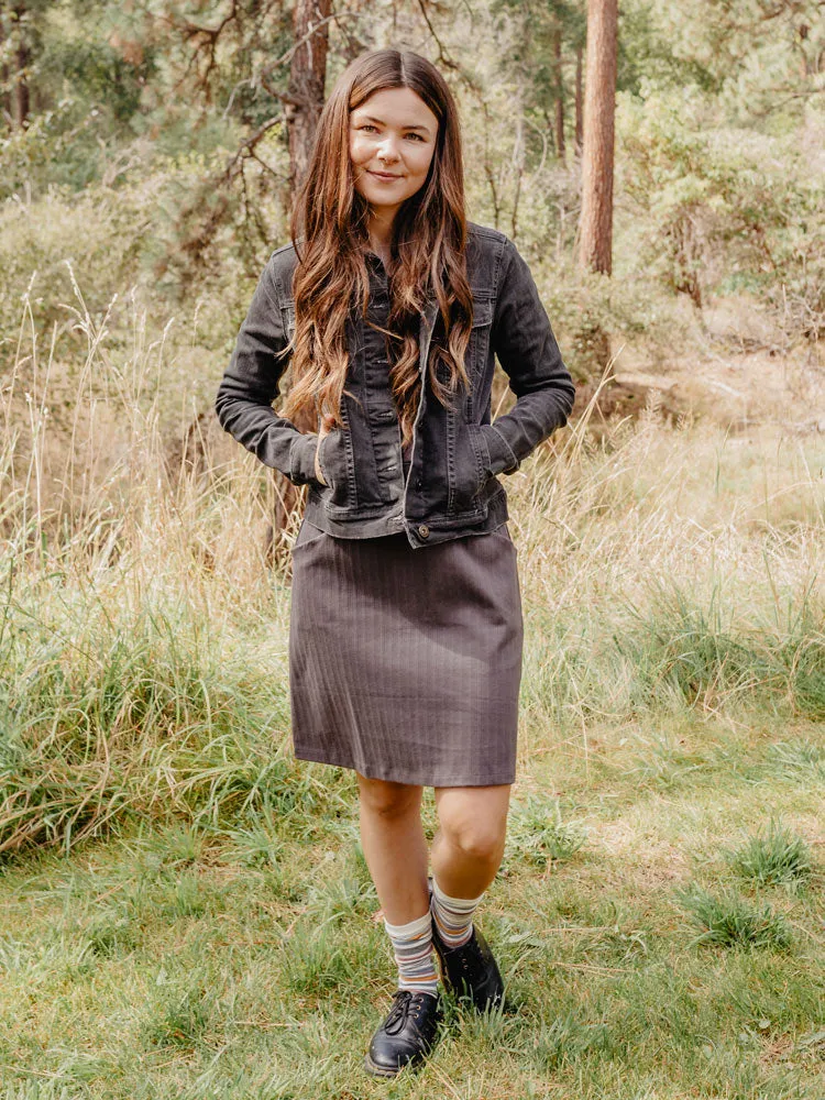 Sweet Seams Dress - Shale Rib Knit