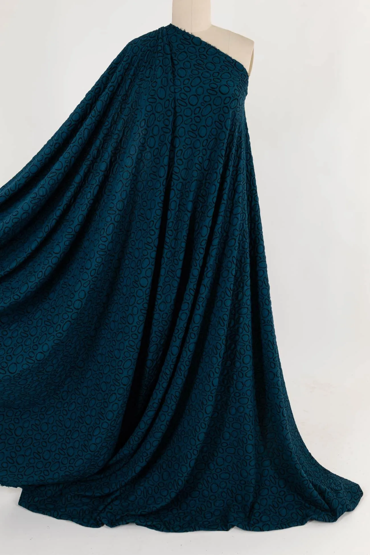 Turn Around Teal Italian Double Knit - ENDCUT